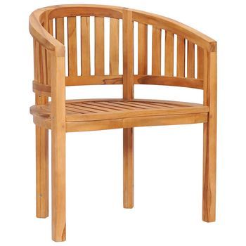 Silla Banana De Madera Maciza De Teca