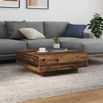 Vidaxl Madera Antigua Y Azul 80 X 80 X 31 Cm Madera De Ingeniería