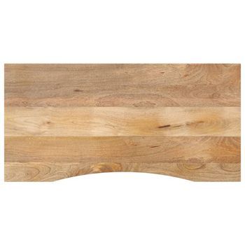 Tablero Escritorio Con Curva Madera Mango Rugosa 140x50x2,5 Cm Vidaxl