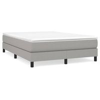 estructura de cama con somier tela gris claro 140x190 cm vidaxl