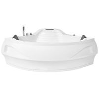 banera de hidromasaje blanca de acrilico sanitario con led 210 x 145 cm  moderna monaco