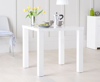 Atlanta 80cm White High Gloss Dining Table