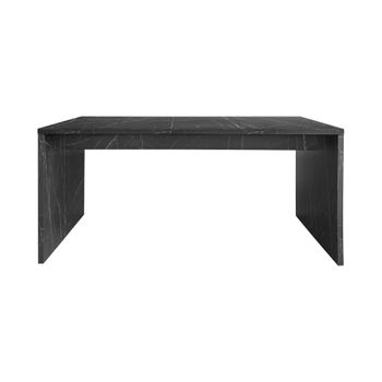 Mesa de comedor efecto mármol negro en melamina 160cm