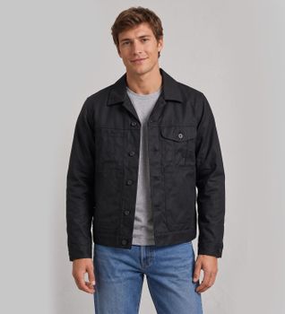 Filson para hombre. FMCPS0012 Chaqueta Short Lined Cruiser negro (L), Casual, Algodón