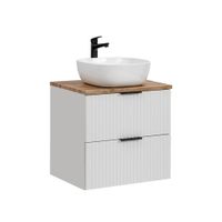 mueble lavabo individual 60cm tableros de melamina y mdf blanco