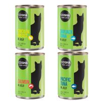 cosma original en gelatina 12 x 400 g - pack ahorro - pack mixto 4 variedades