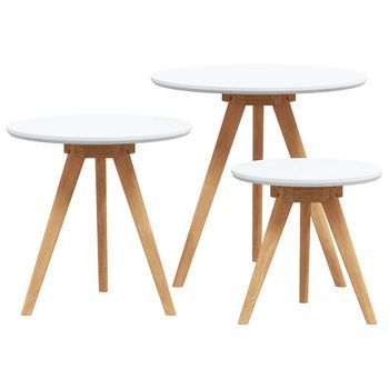 Mesa De Café Marrón 50 X 50 X 46 Cm Madera Maciza De Nogal