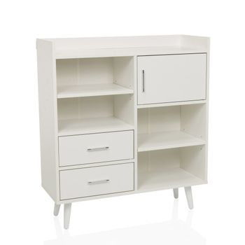 Cómoda con aspecto de madera blanco
