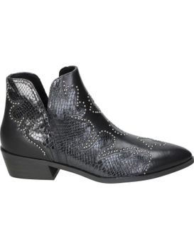 Botines Camperos Skydiva Glow Negros Con Tacón 37