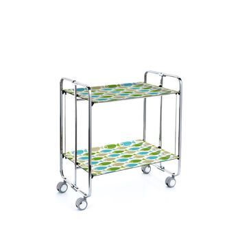 Carrito Auxiliar Plegable Bauhaus Cromado Con Ruedas – 2 Niveles Y 4 Posiciones,,67