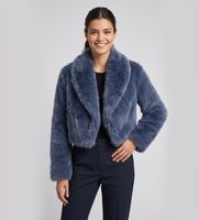 twinset para mujer 262tt2030 chaqueta corta de pelo azul 38 casual poliester