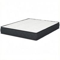 colchon viscoelastico 160x200 para 2 personas con bordes reforzados y base antideslizante tejido de punto blanco y gris