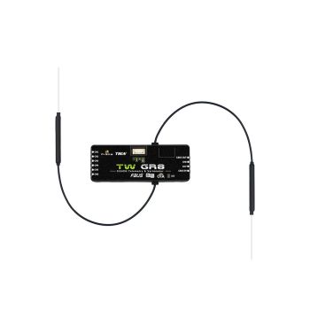 FrSky TW GR8 Dual 2.4G 8/24CH Receptor de Telemetría y Variómetro PWM FBUS / S.Port SBUS de Salida para Dron FPV Racer