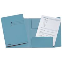 esselte carpeta de 3 solapas color azul a4  50 unidades