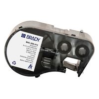 brady m4c-500-414 etiquetas de material de poliester con velcro negro sobre blanco 1270 mm x 366 m original