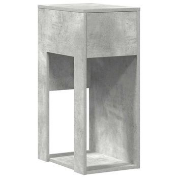 Torre De Ordenador Con Cajón Gris Cemento 30x44x74 Cm Vidaxl