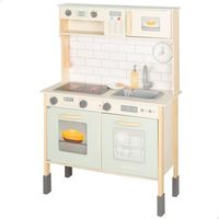 woomax - cocina de madera electrica con luz sonido y accesorios 70x30x100 cm
