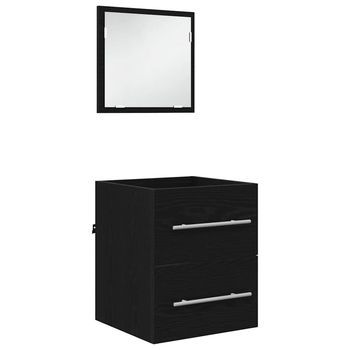 Juego De Muebles De Baño Con Cajón Negro 41 X 38,5 X 48 Cm Vidaxl