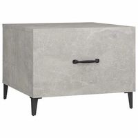 mesa de centro con patas de metal gris hormigon 50x50x40 cm vidaxl