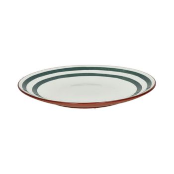 Plato llano porcelana verde