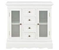 aparador - mueble de almacenamiento de madera maciza de pino blanco 70x28x70 cm es3950