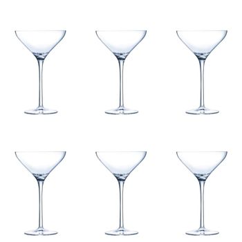 Juego de 6 copas cóctel cristal 21 cl