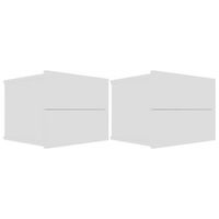 mesitas de noche 2 uds madera contrachapada blanco 40x30x30 cm vidaxl