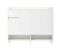 mueble consola moderno 120x99x35 cm - gran almacenamiento 4 puertas 1 cajon - blanco