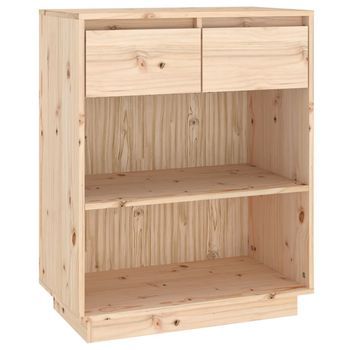 Mesa Consola | Mesa De Entrada | Mesa Auxiliar De Madera Maciza De Pino 60x34x75 Cm