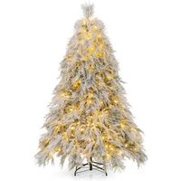 arbol de navidad nevado costway arbol de navidad con luces incorporadas 180 cm