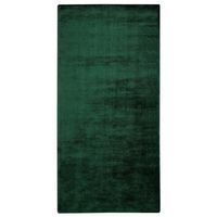 alfombra de viscosa verde oscuro 80 x 150 cm pelo corto sala de estar gesi ii