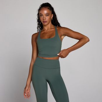 Camiseta de tirantes con espalda cruzada y tiras Tempo para mujer de MP - Verde nube - L