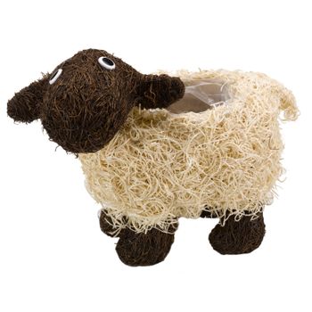 Shelley Sheep Rattan Planter
