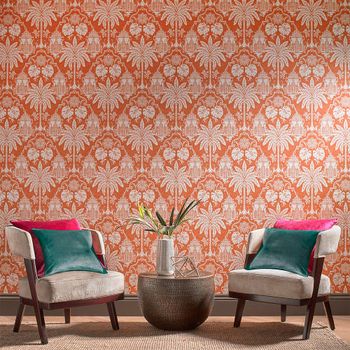 Papel pintado imperial naranja 1005x52cm