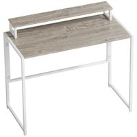 homcom escritorio de ordenador plegable con soporte para pantalla para dormitorio espacios pequenos 100 x 48 x 875 cm madera natural   aosom espana