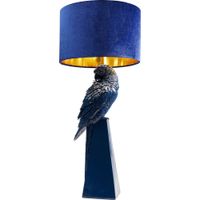 lampara de mesa azul loro o35x84 cm