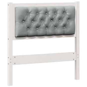 Cabecero Otro Y Gris Claro 75 Cm Madera Maciza De Pino Vidaxl