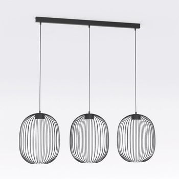 Lámpara de techo praca negro (3 luces)