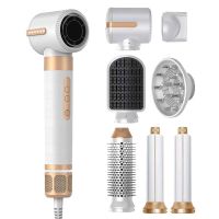 klack hot air styler 7 en 1 secador de pelo profesional de alta velocidad 110000rpm blancocobre