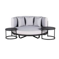daybed outdoor florida incl mesas auxiliares - gris
