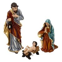 lote de 3 santones jesus maria jose h93cm