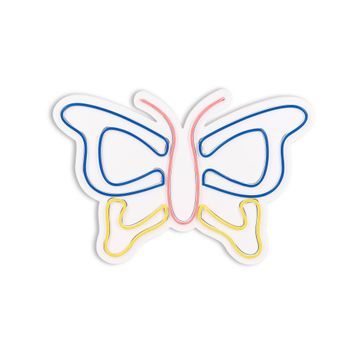 Iluminación Led Decorativa De Plástico Butterfly Multicolor 44x30x2 Cm