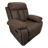 sofa de 1 plaza con funcion relax modelo dublin con reclinacion manual de respaldo y resposapies choco