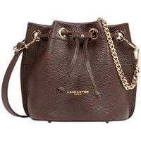 lancaster bolso de mano bolso saco con cordones alba double marron - oro para mujer