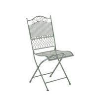 silla de jardin kiran metal verde antiguo 50x41x91 cm clp
