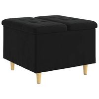 ottoman con almacenamiento negro 60 x 60 x 45 cm terciopelo vidaxl