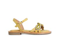 sandalias gilda de ante con accesorio de pedreria yellow 37