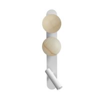 aplique de pared bubble alabastro 2 luces