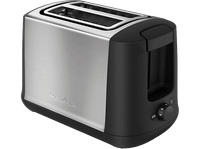 tostadora - moulinex subito lt3408 850 w 2 ranuras 7 niveles de tostado funcion descongelar y recalentar bandeja recogemigas acero inox