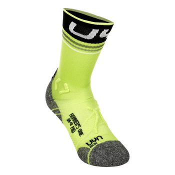 UYN Runner's Mid One Calcetines Para Correr Hombres-Verde,Negro